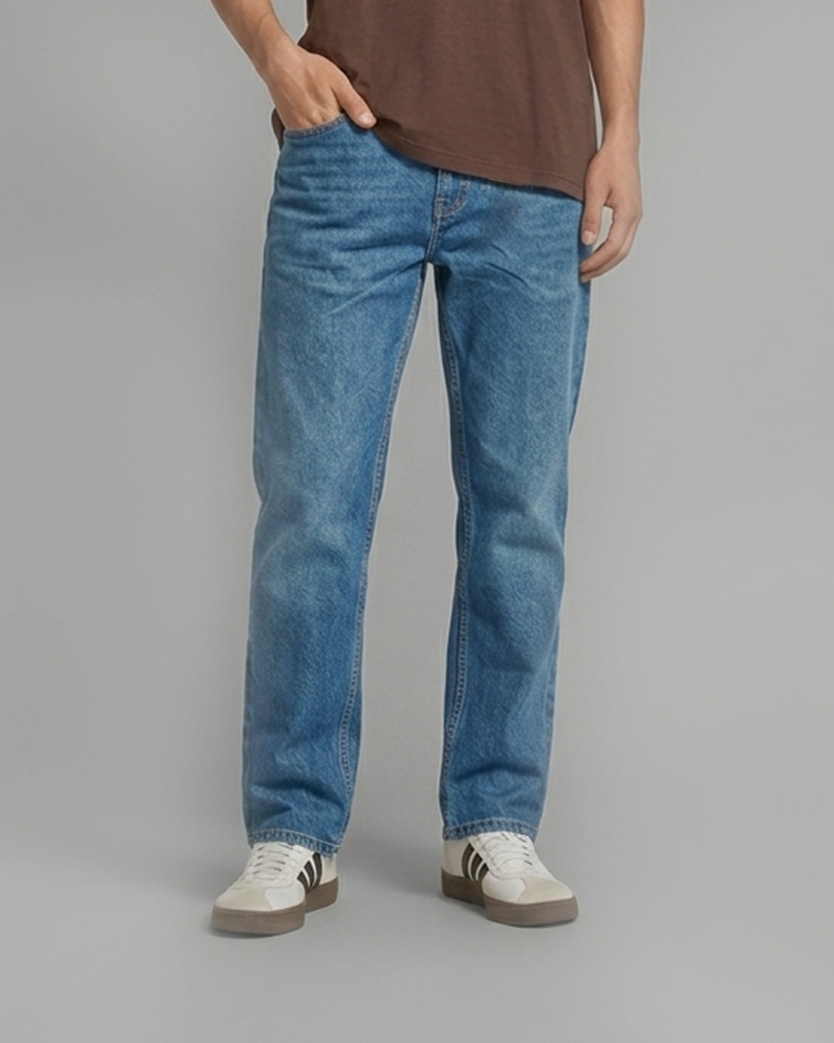 Men Straight Fit Soft Denim Pull&Bear Jeans - Sky Blue