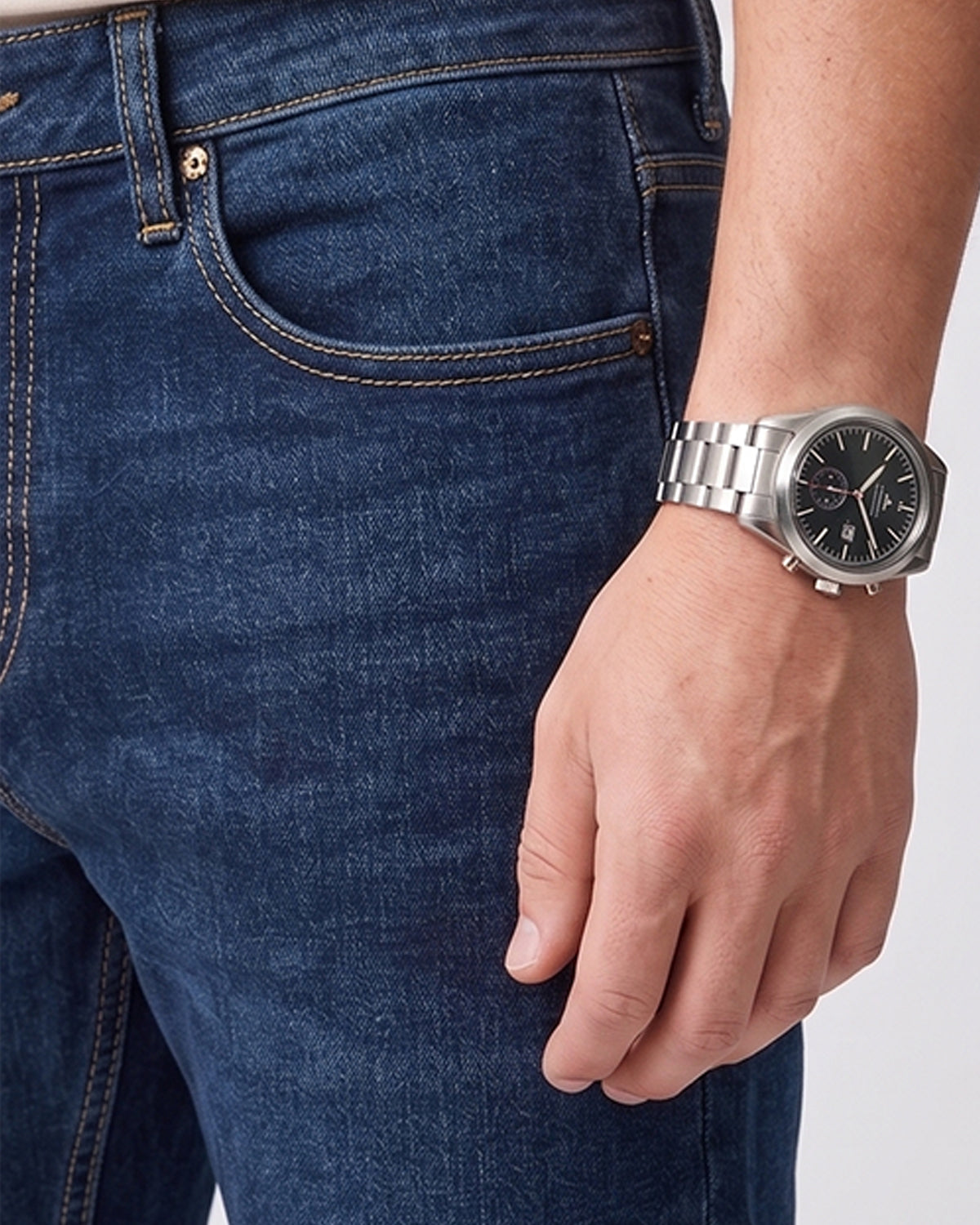 Men Slim Fit Soft Denim Pull&Bear Jeans - Navy Blue