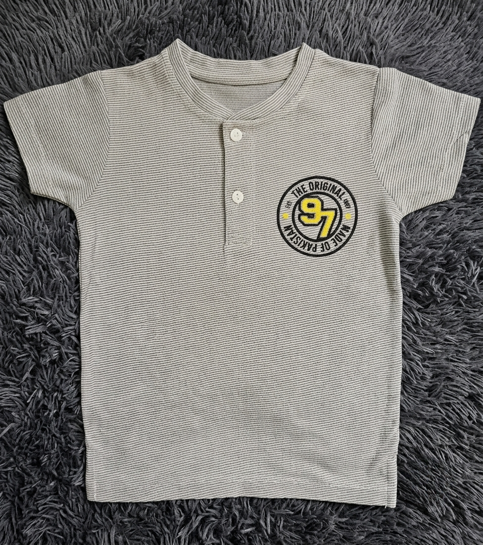 LC BOY 97 The Original Cotton Jersey Lining T-Shirt - Off White / silver
