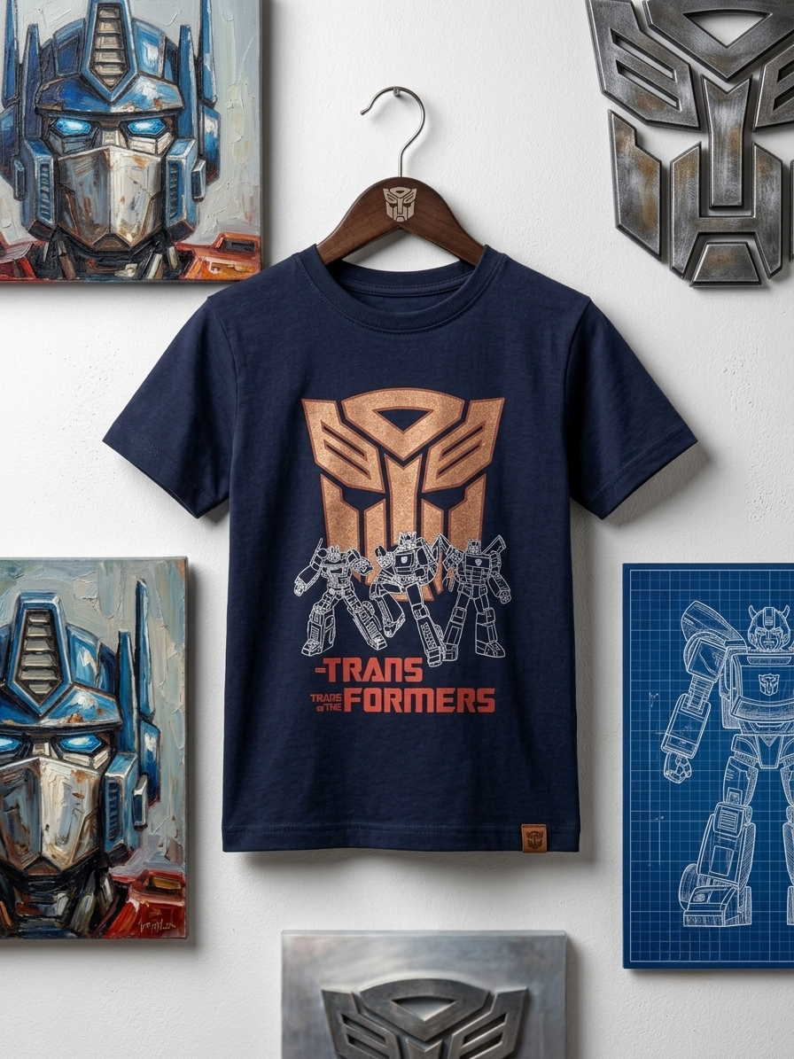 Breakout Boys Transformers Graphic T-Shirt – Navy Blue
