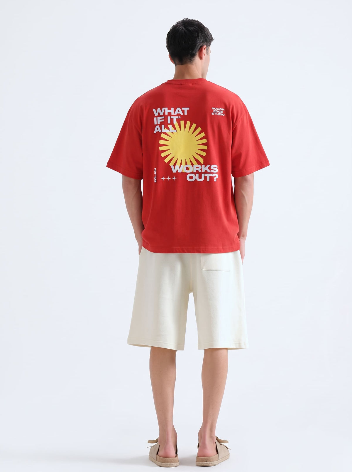 Oversized Red Drop Shoulder T-Shirt – 180 GSM