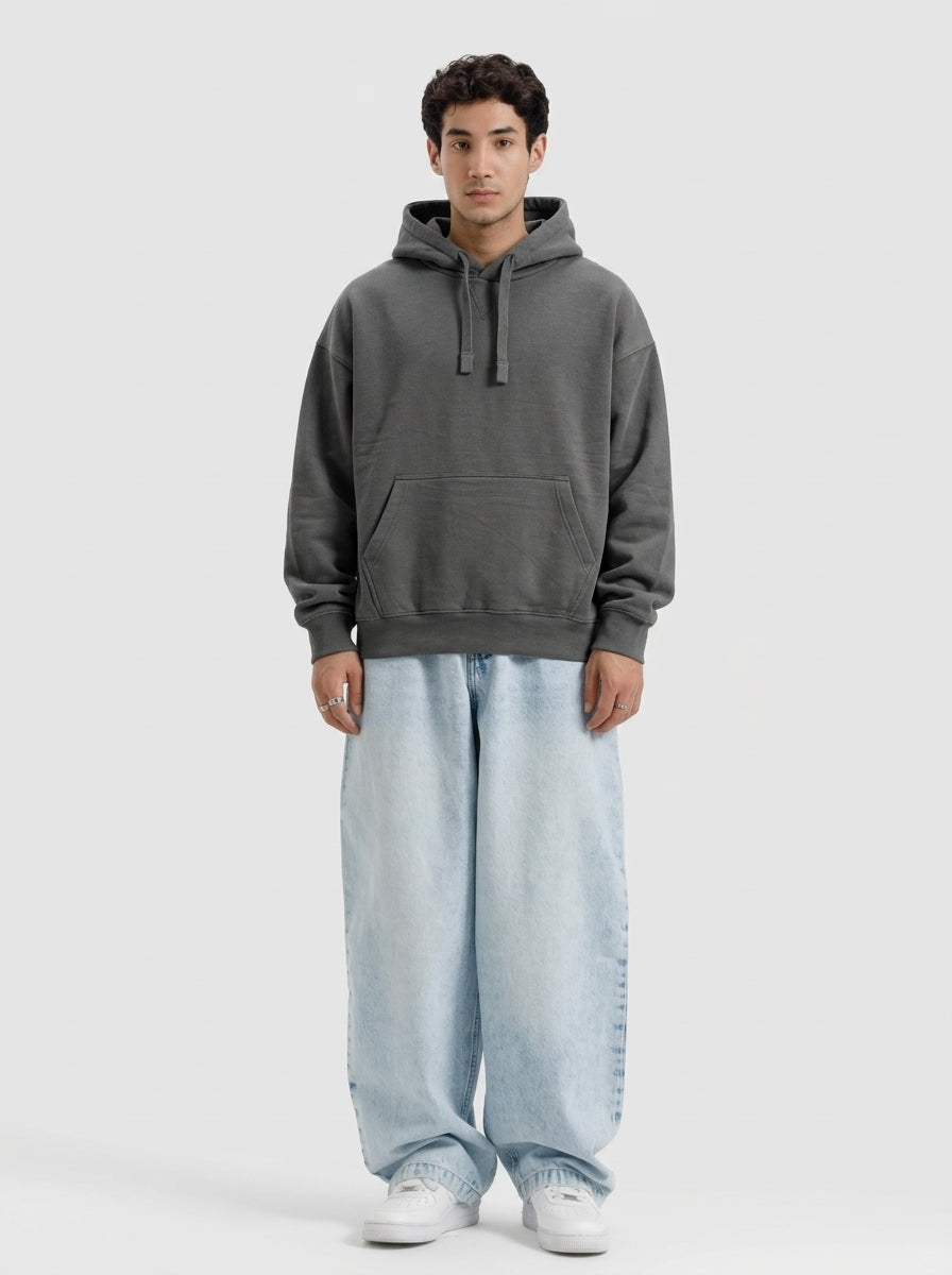 Charcoal Fleece Pullover Hoodie