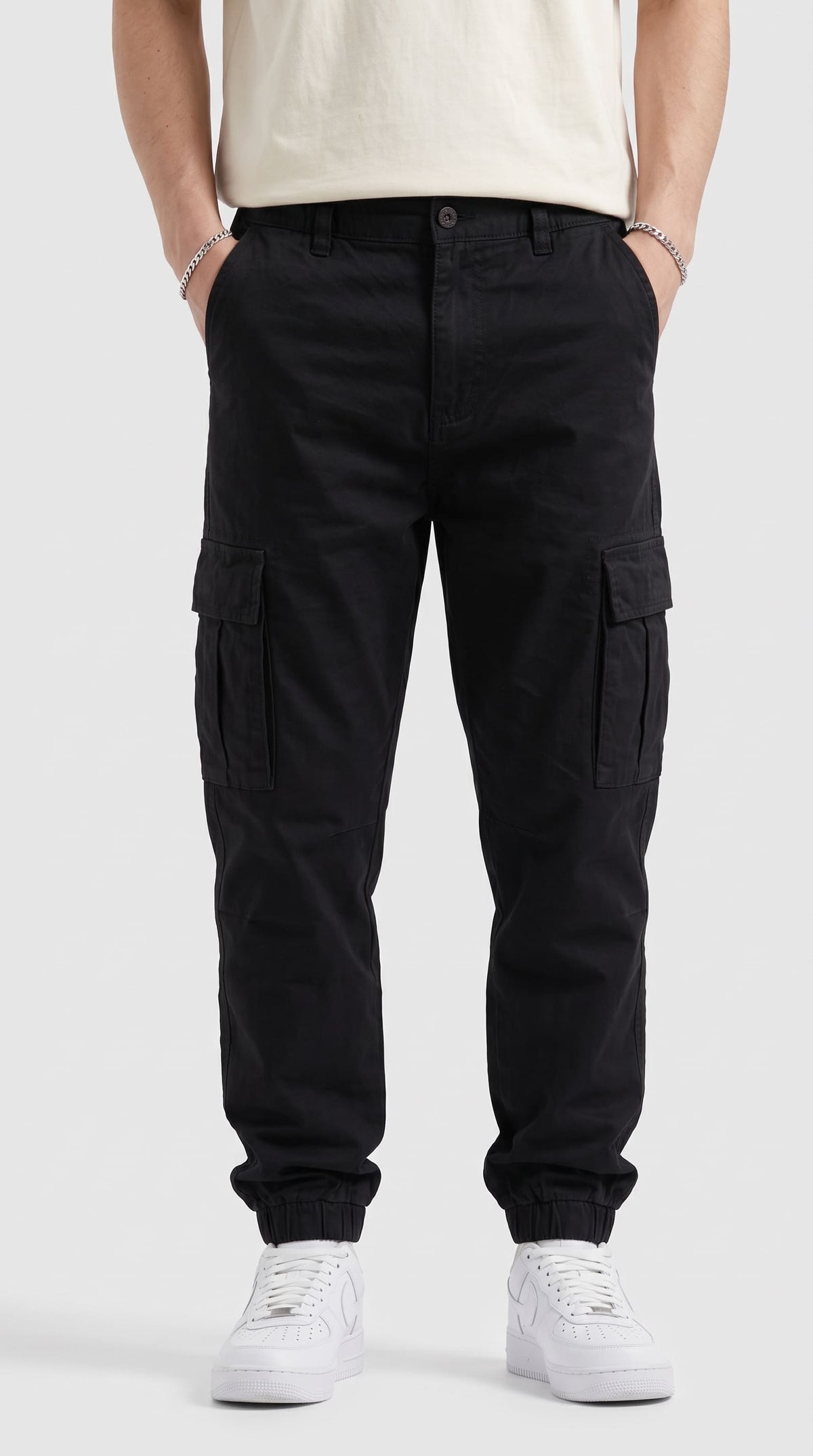 Men's Cotton Cargo Trouser - Black