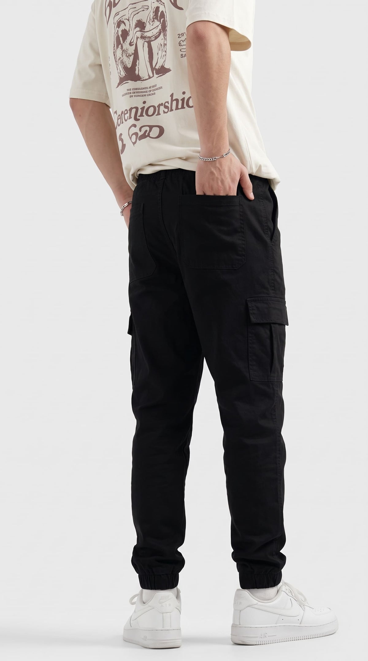 Men's Cotton Cargo Trouser - Black