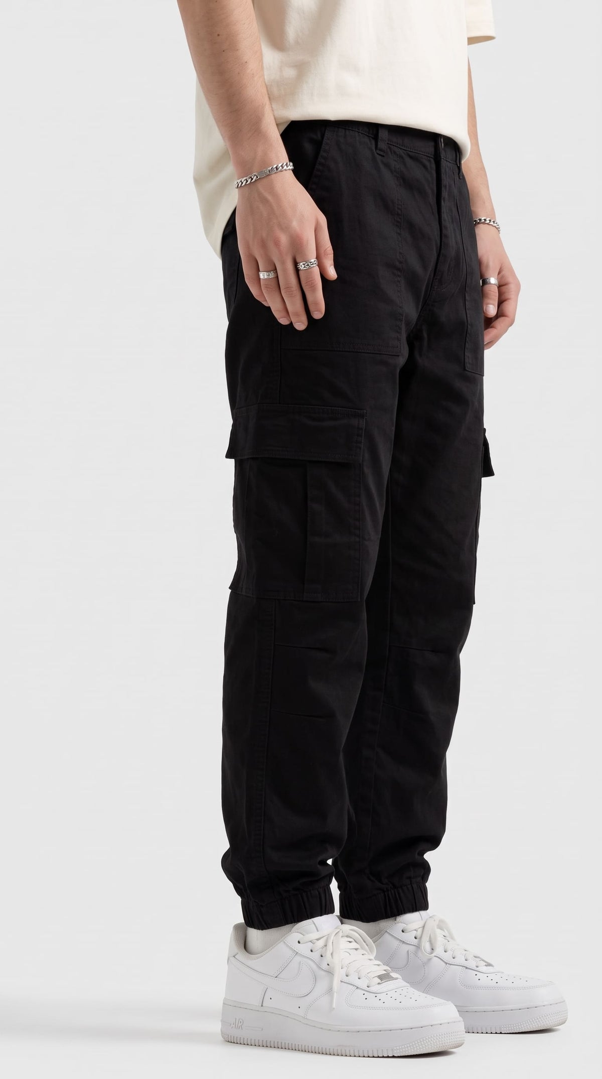 Men's Cotton Cargo Trouser - Black