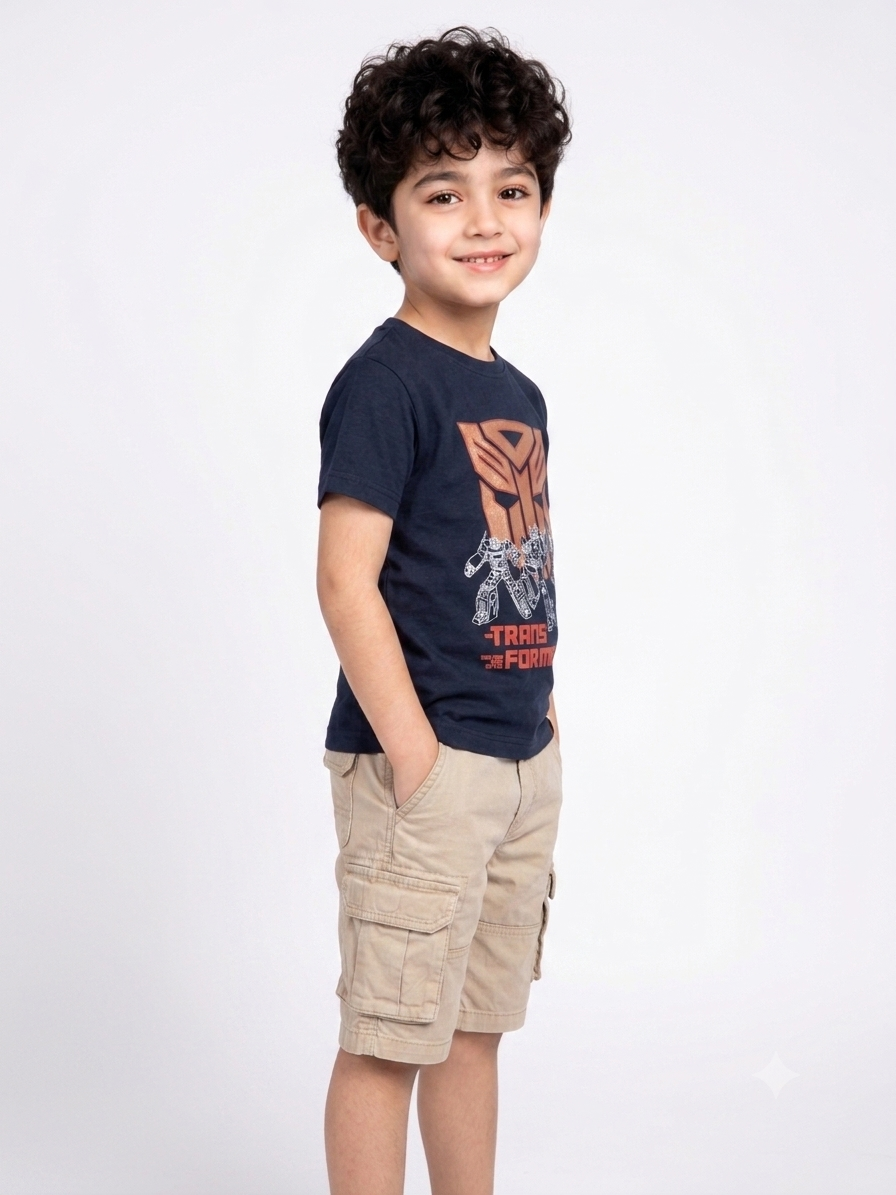 Breakout Boys Transformers Graphic T-Shirt – Navy Blue
