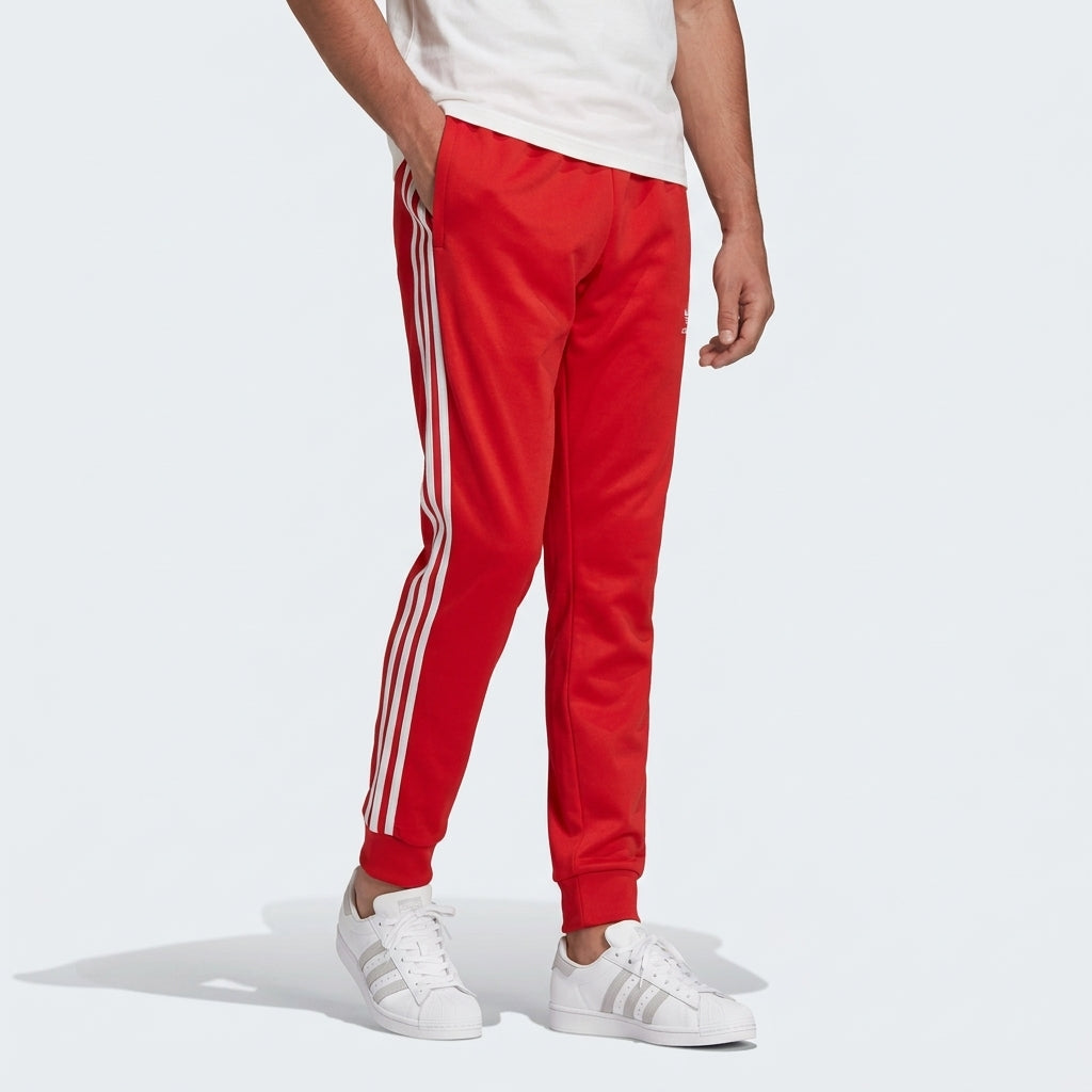 Original Adidas SST Track Pants for Men - Red | Gym & Casual Wear