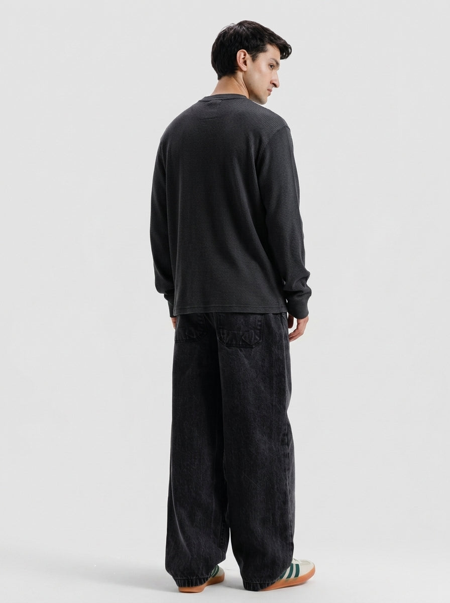 Classic Charcoal Long Sleeve Henley
