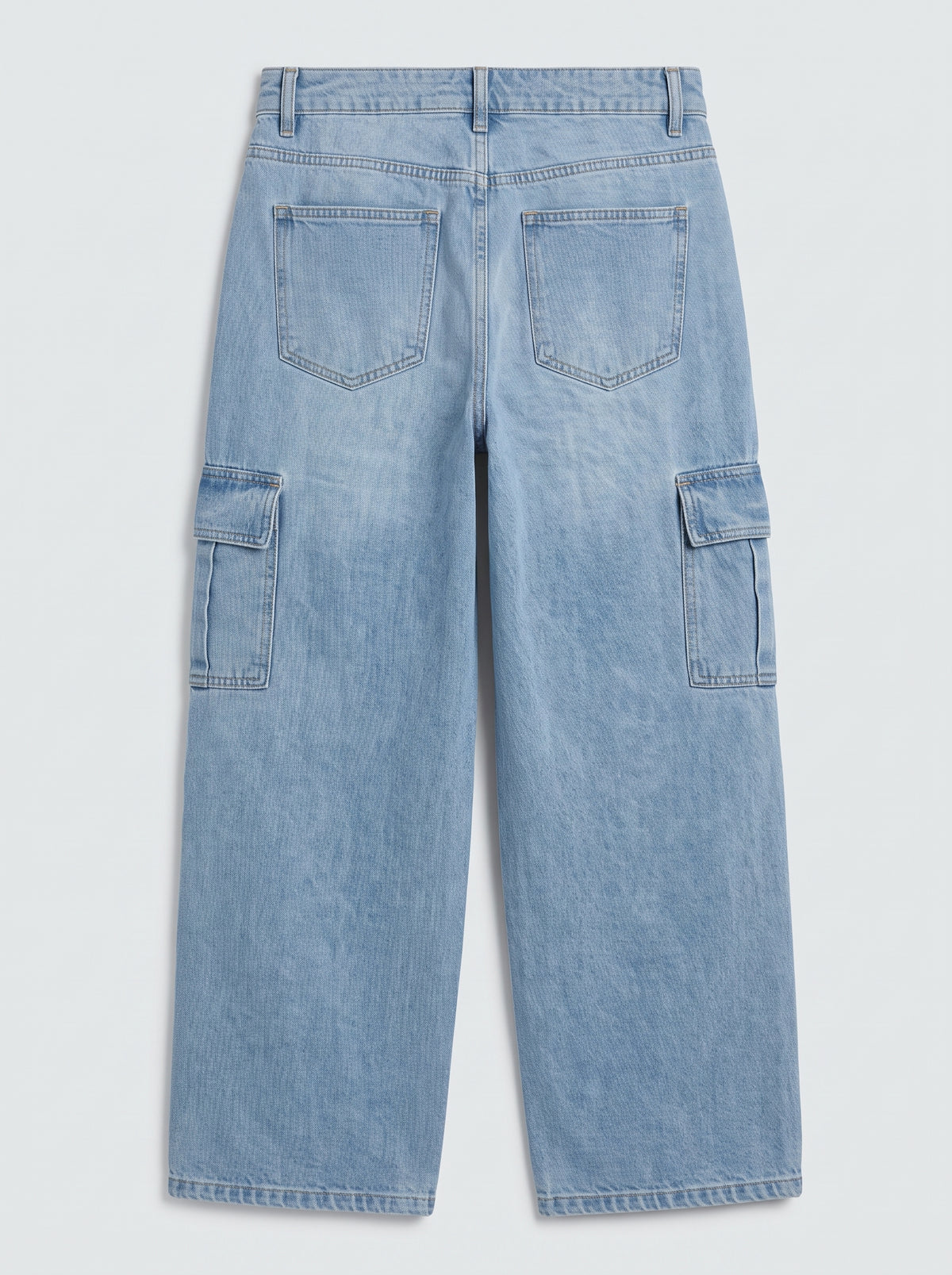 Men's Denim Cargo Jeans - Baggy Fit - Heritage Blue