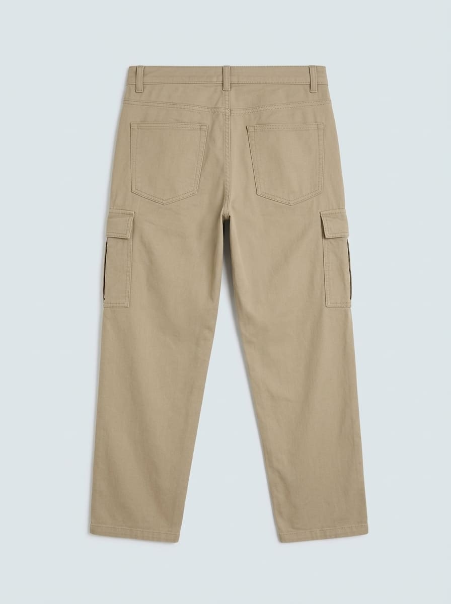 Men Relax Fit Cargo Trouser Beige | Khaki