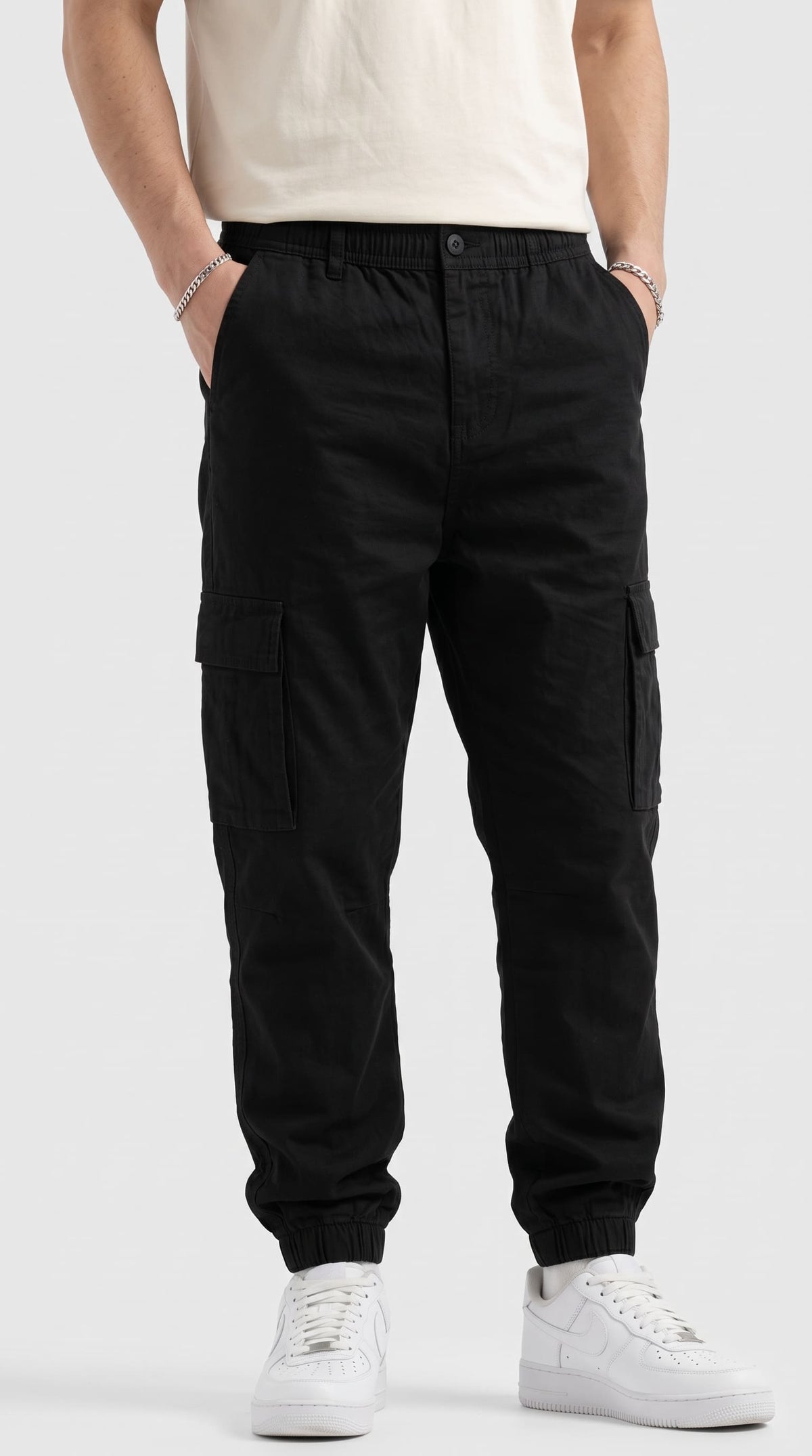 Men's Cotton Cargo Trouser - Black