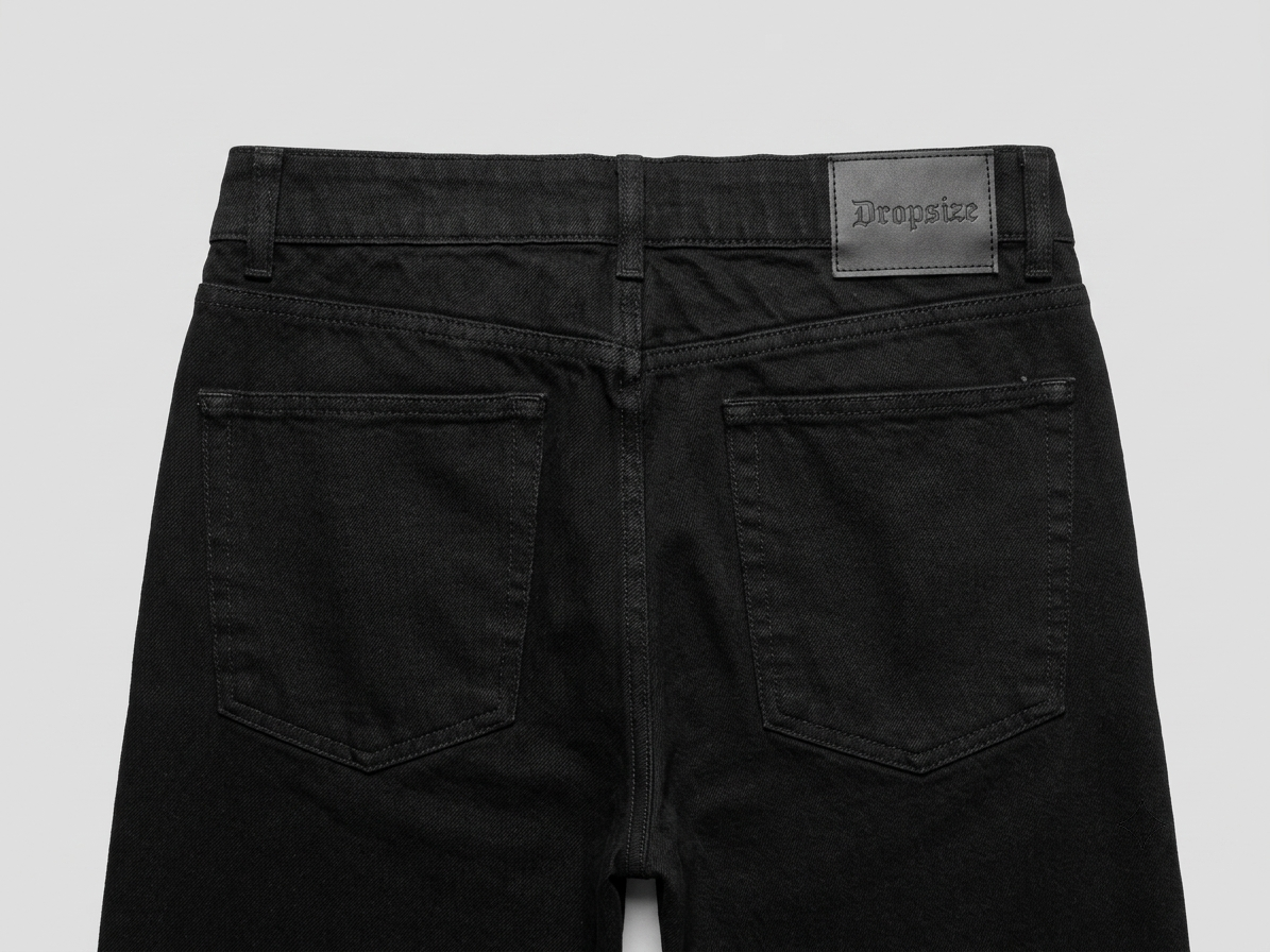 Men's Relax Fit Straight Jeans Black - (Dropsize) Export Leftover Premium Jeans