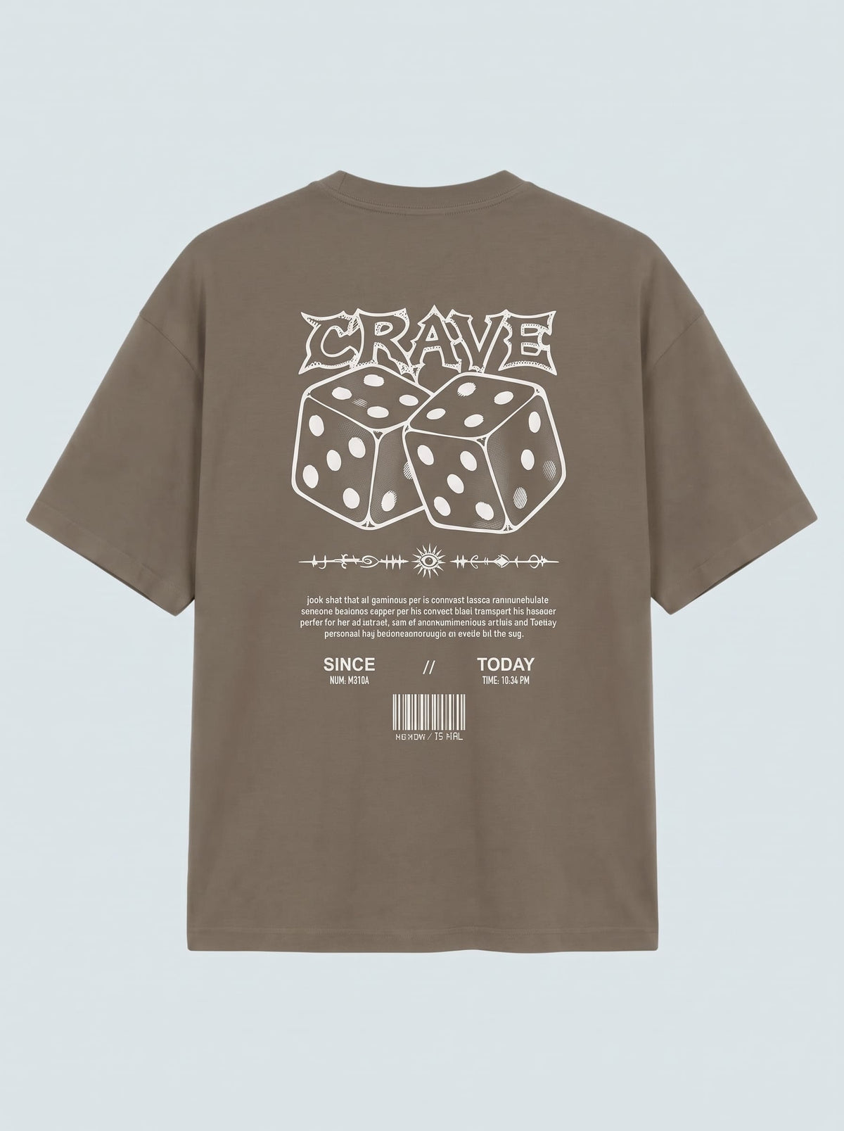 Men's Premium Oversized Brown Drop Shoulder T-Shirt – 220-240 GSM Cotton | RoughEdge