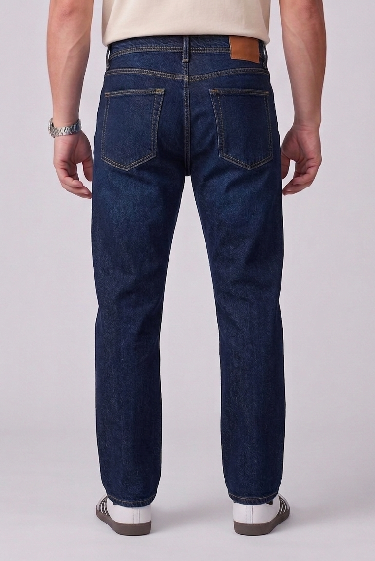 Men Slim Fit Soft Denim Pull&Bear Jeans - Navy Blue