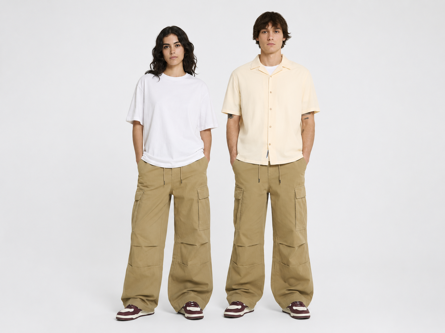 Unisex - Men|Women Premium Cargo Trousers - baggy fit - export leftover