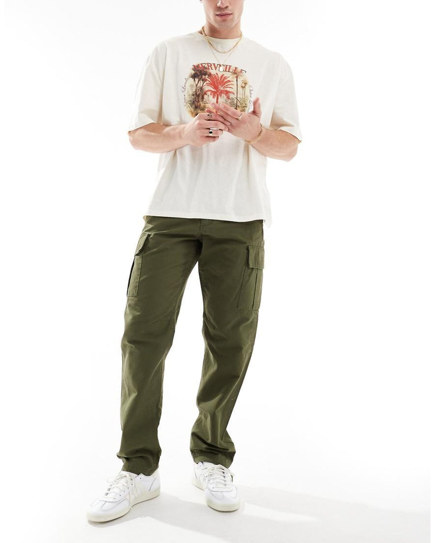 Jack & Jones Men relax fit cargo trouser - Green