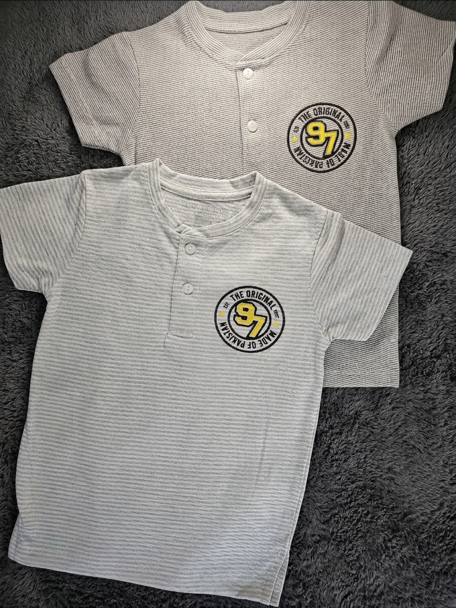 LC BOY 97 The Original Cotton Jersey Lining T-Shirt - Off White / silver