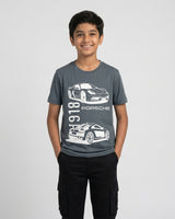 LC 'Porsche 918' Graphic T-Shirt - charcoal Grey