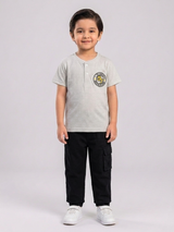 LC BOY 97 The Original Cotton Jersey Lining T-Shirt - Off White / silver
