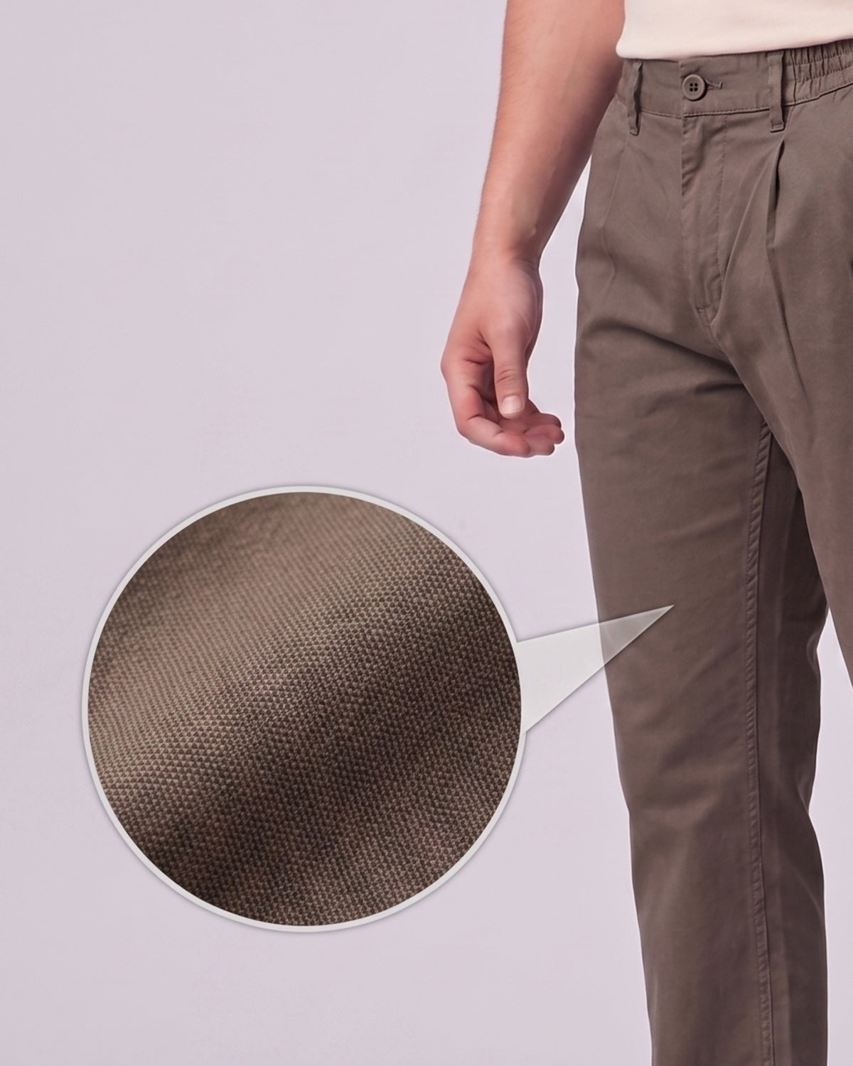 Men's Premium Cotton Drawstring Pants - Coffee