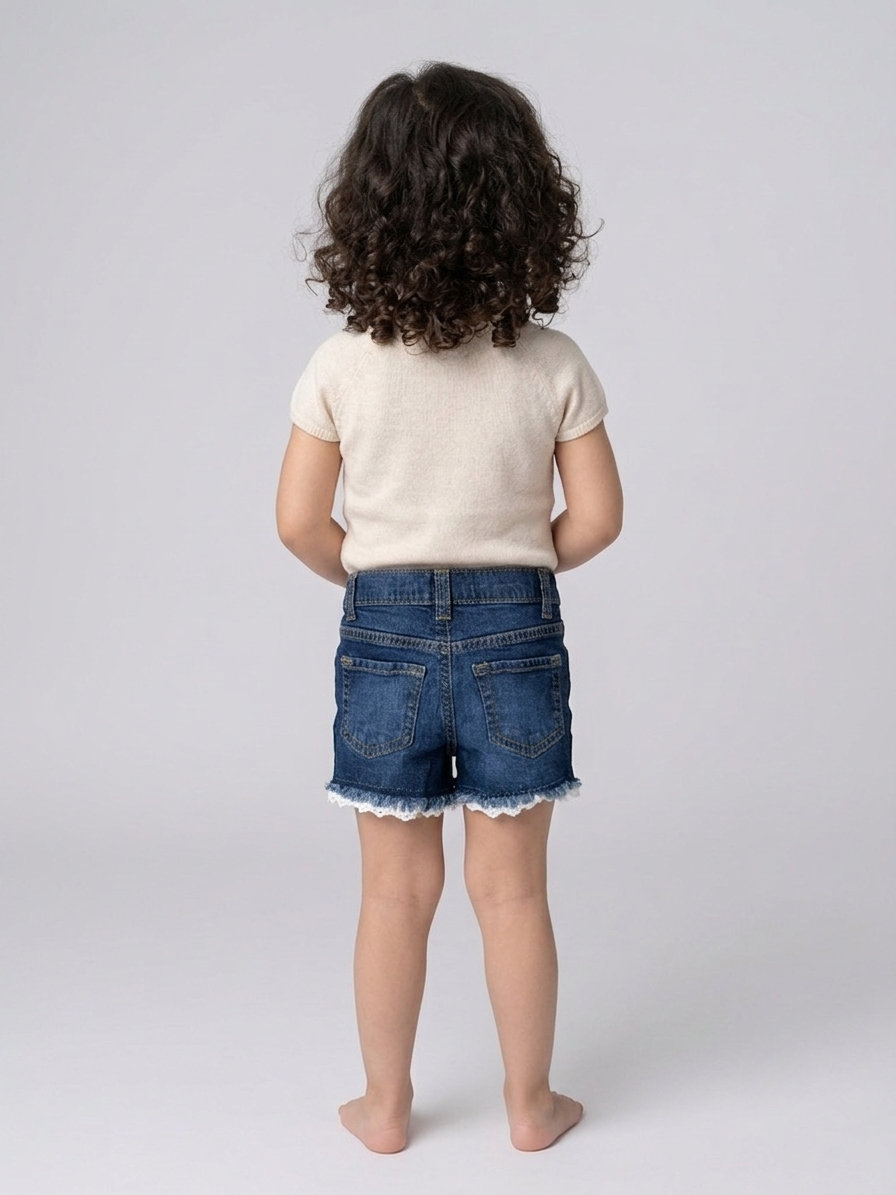 Girl's Infants & Toddlers Denim Shorts - Mid Blue