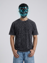 Men's Acid Wash Dark Grey Tee - Export Premium T-Shirt