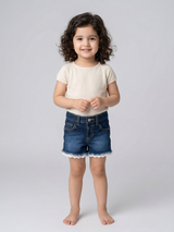 Girl's Infants & Toddlers Denim Shorts - Mid Blue