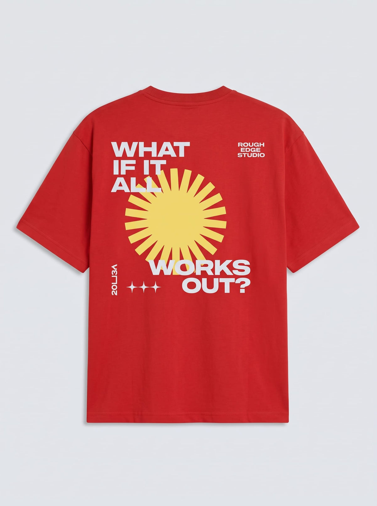 Oversized Red Drop Shoulder T-Shirt – 180 GSM