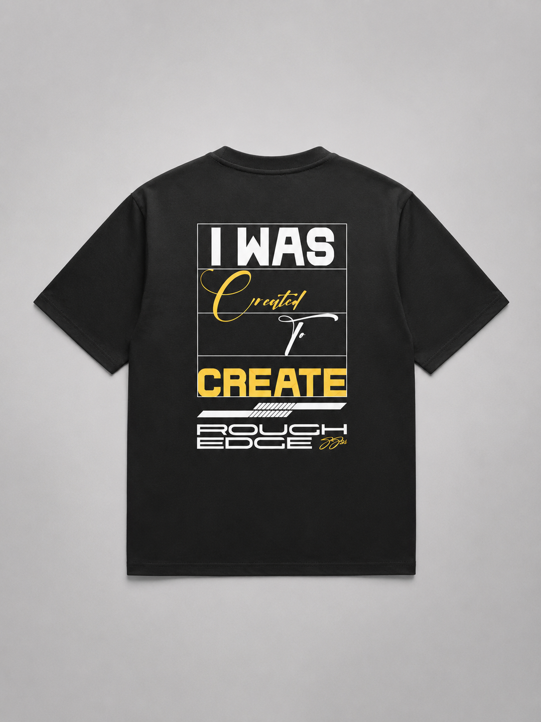 Premium Oversized Black Drop Shoulder T-Shirt – 180 GSM Cotton | RoughEdge