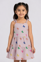 Beechtree Girls Unicorn Print Summer Frock Dress - Soft Cotton - Pink