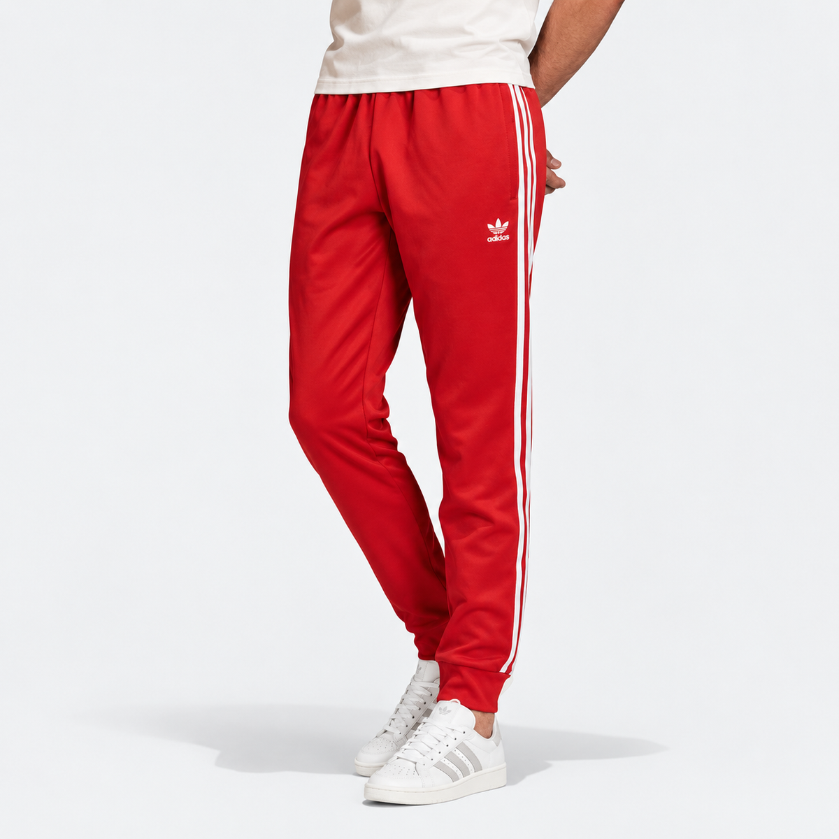 Original Adidas SST Track Pants for Men - Red | Gym & Casual Wear