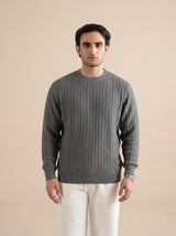 Cable Knit Crewneck Sweatshirt