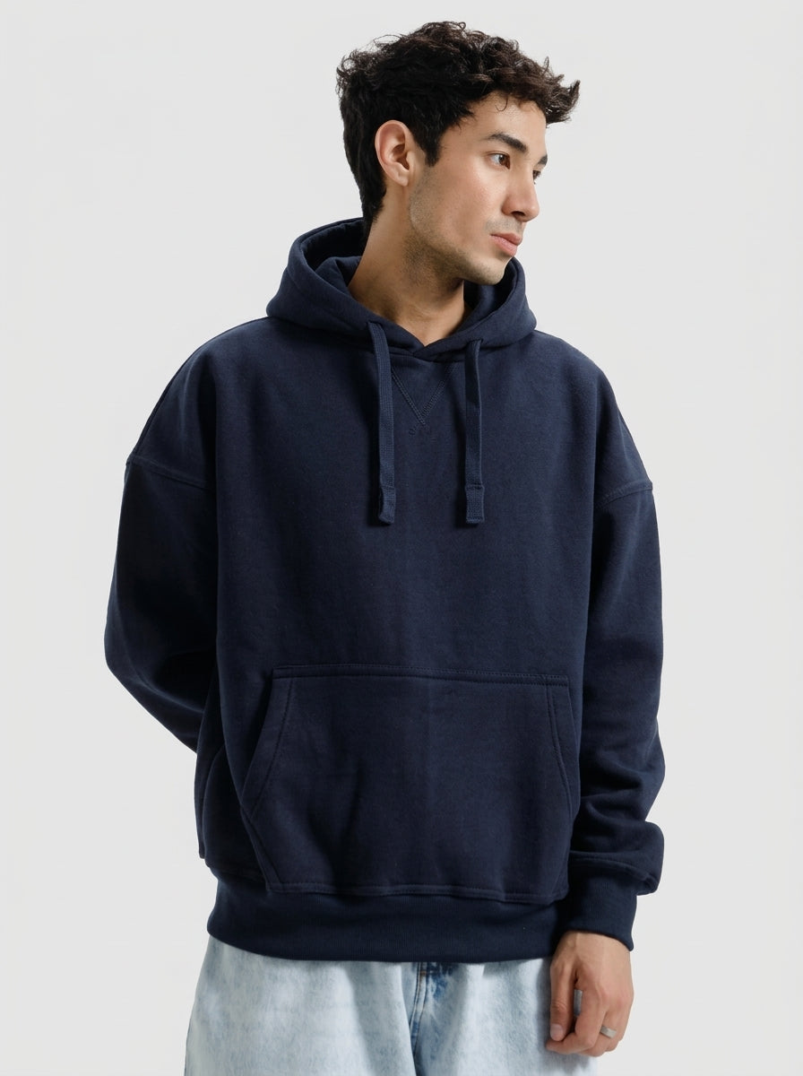 Navy Blue Pullover Hoodie