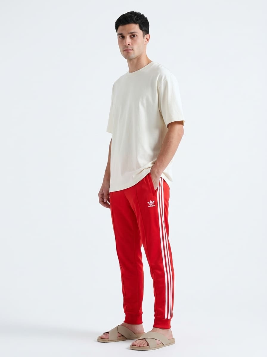 Men’s Adidas SST Track Trousers – Red