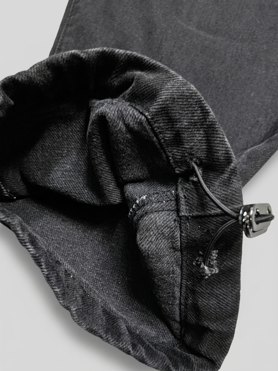Men's Baggy Charcoal Black Jeans - (Dropsize) Export Leftover Premium Jeans