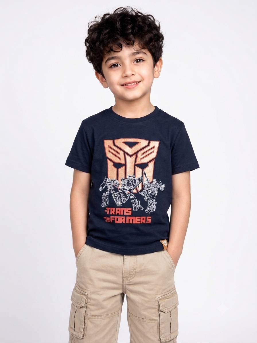 Breakout Boys Transformers Graphic T-Shirt – Navy Blue