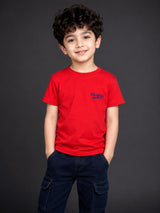 HNGTN Boy Varsity Logo Cotton Jersey T-Shirt
