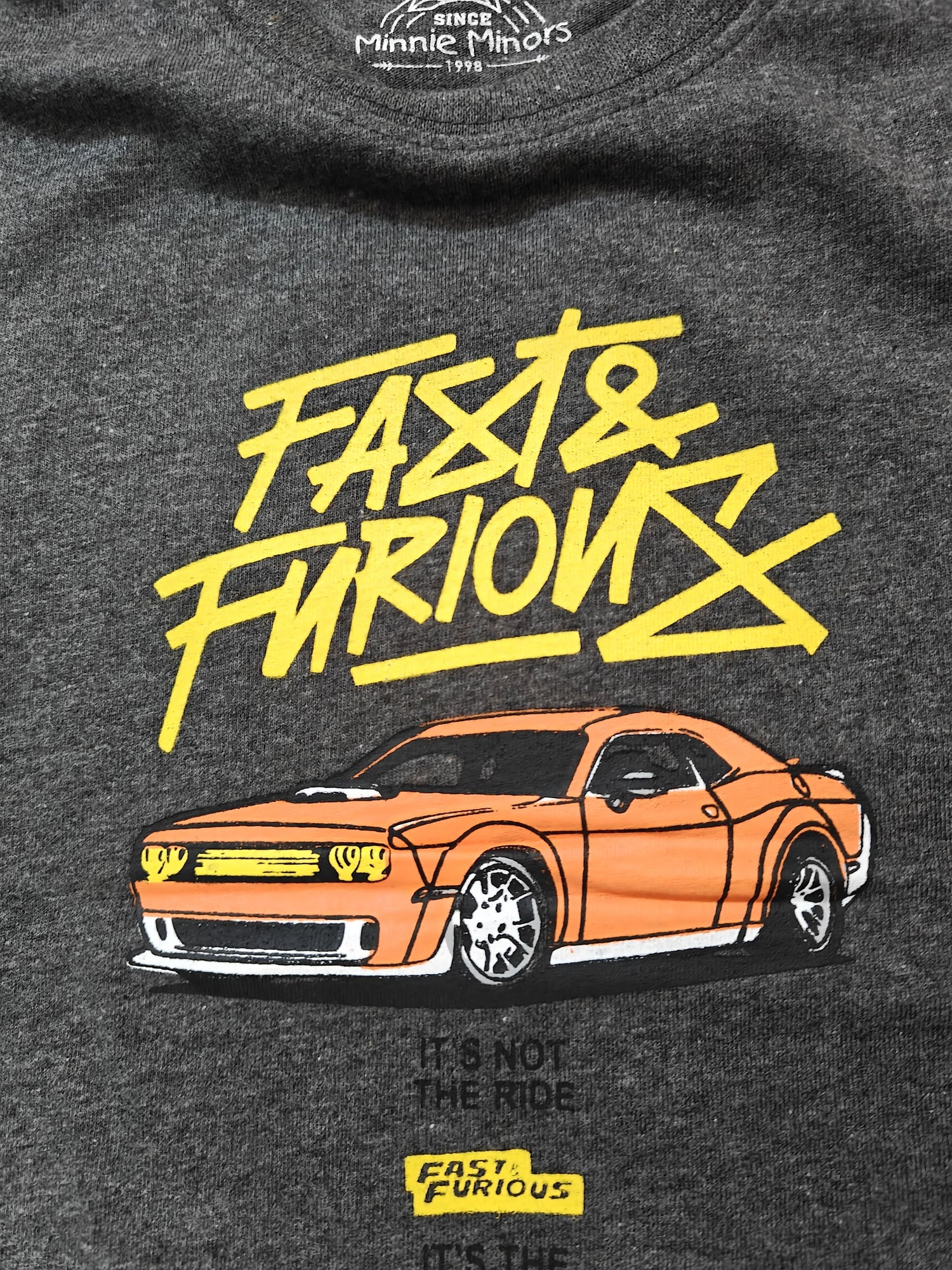Boy Fast&Furious Graphic T-shirt - Charcoal