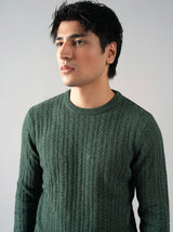 Cable Knit Crewneck Sweatshirt