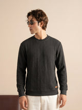Cable Knit Crewneck Sweatshirt