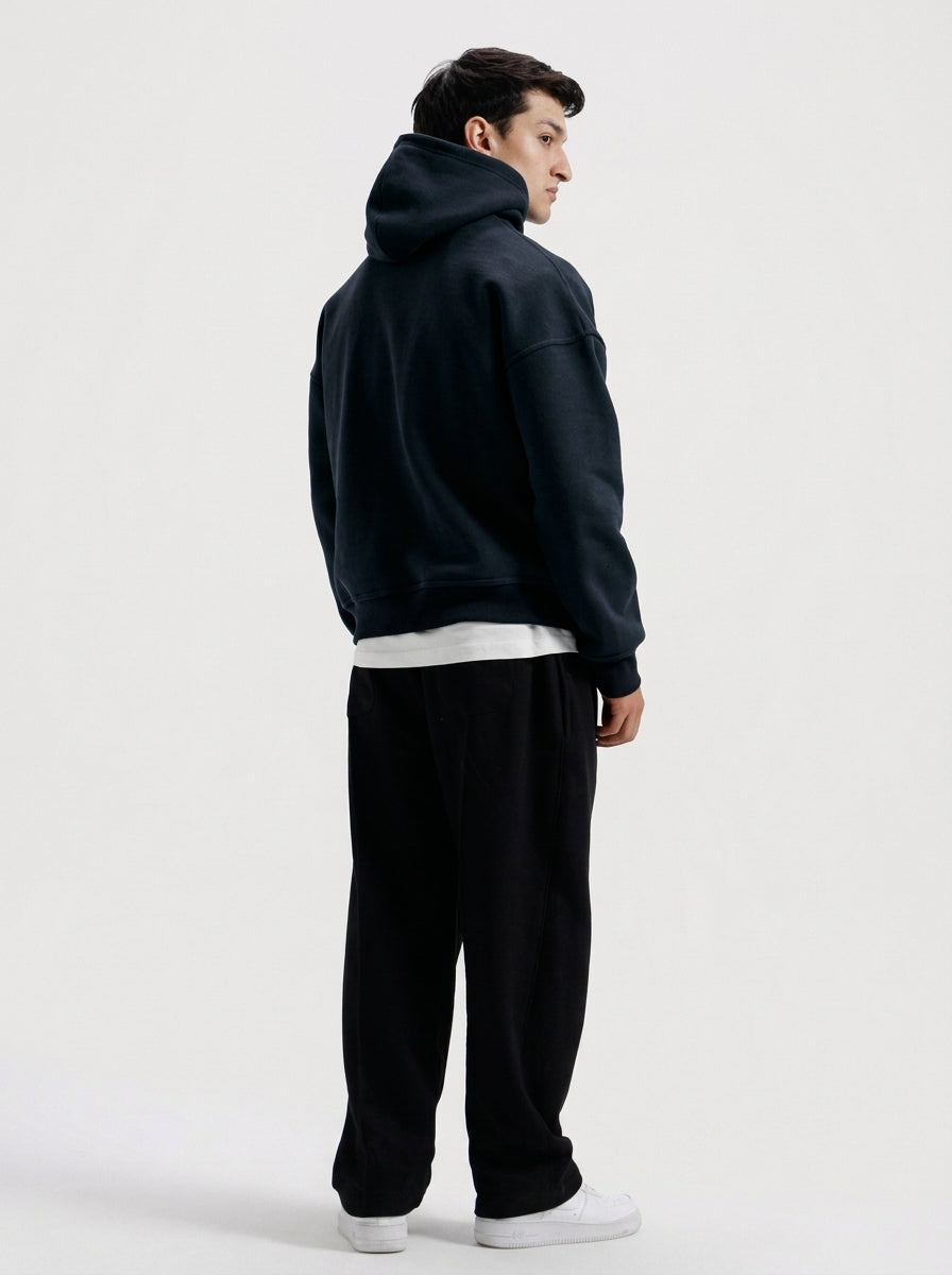 Black Kangaroo Pocket Hoodie