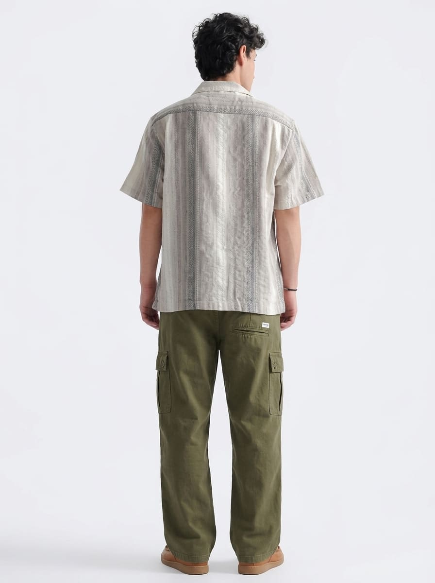 Men's relax fit cargo trouser - Green