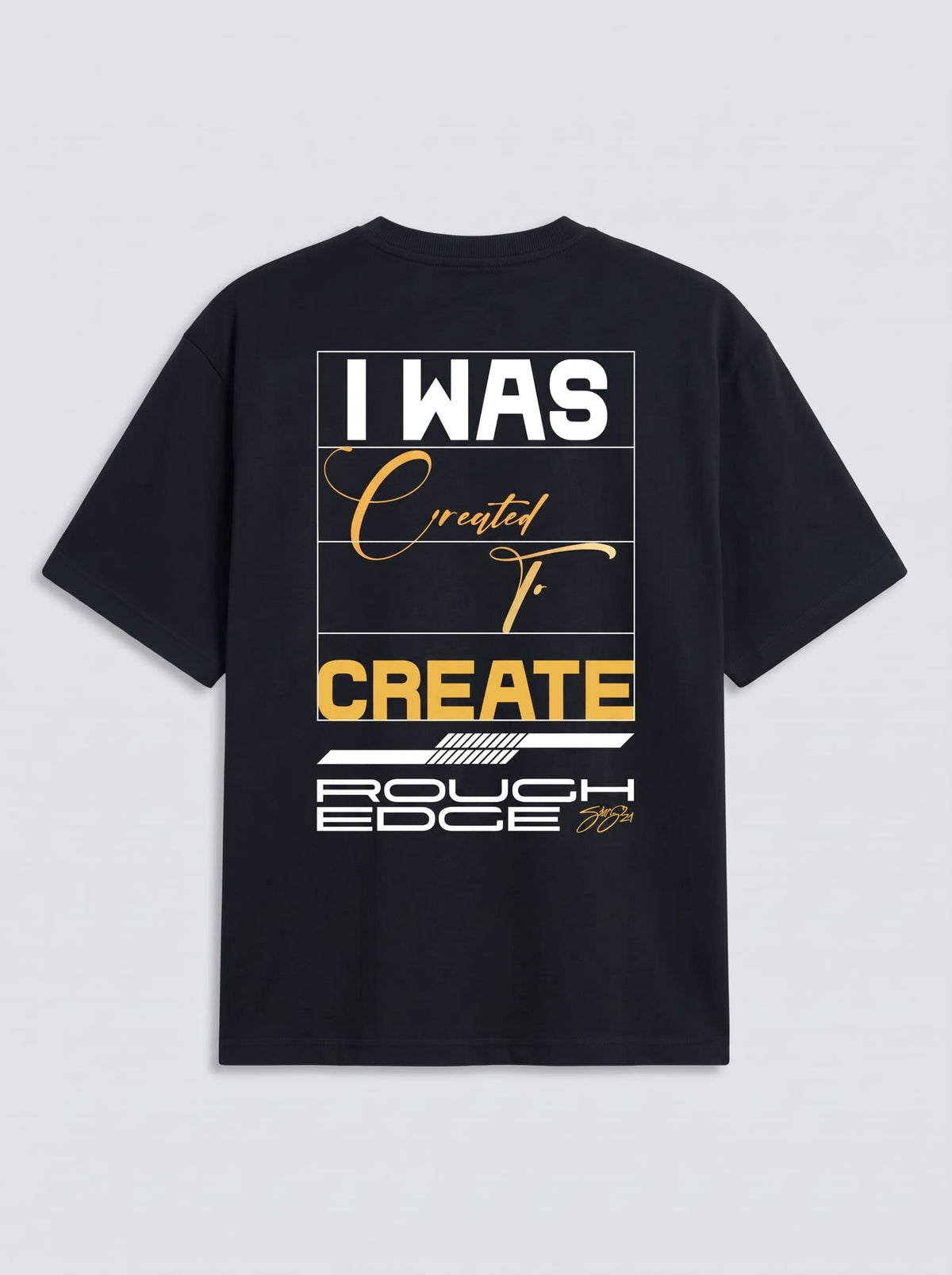 Premium Oversized Black Drop Shoulder T-Shirt – 180 GSM Cotton | RoughEdge