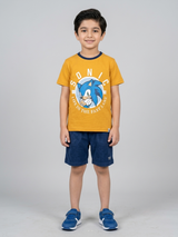 Boy's Sonic Character Graphic T-shirt - Orange