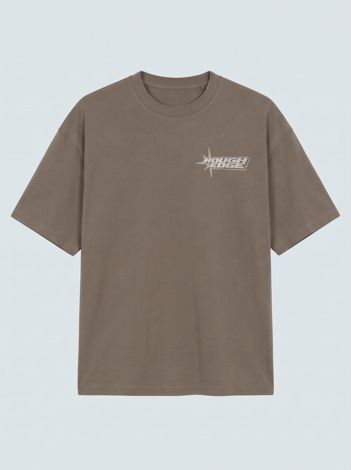 Men's Premium Oversized Brown Drop Shoulder T-Shirt – 220-240 GSM Cotton | RoughEdge