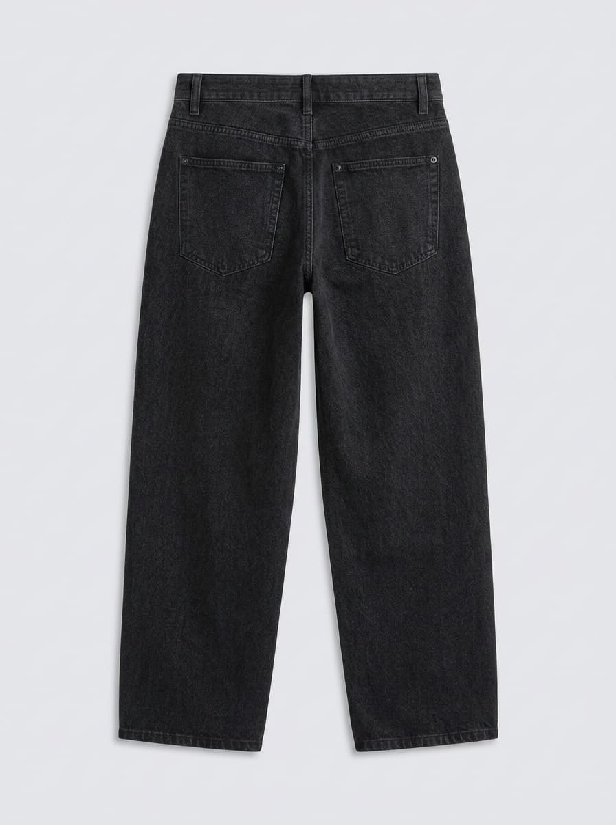 Men’s Charcoal Black Baggy Fit Jeans