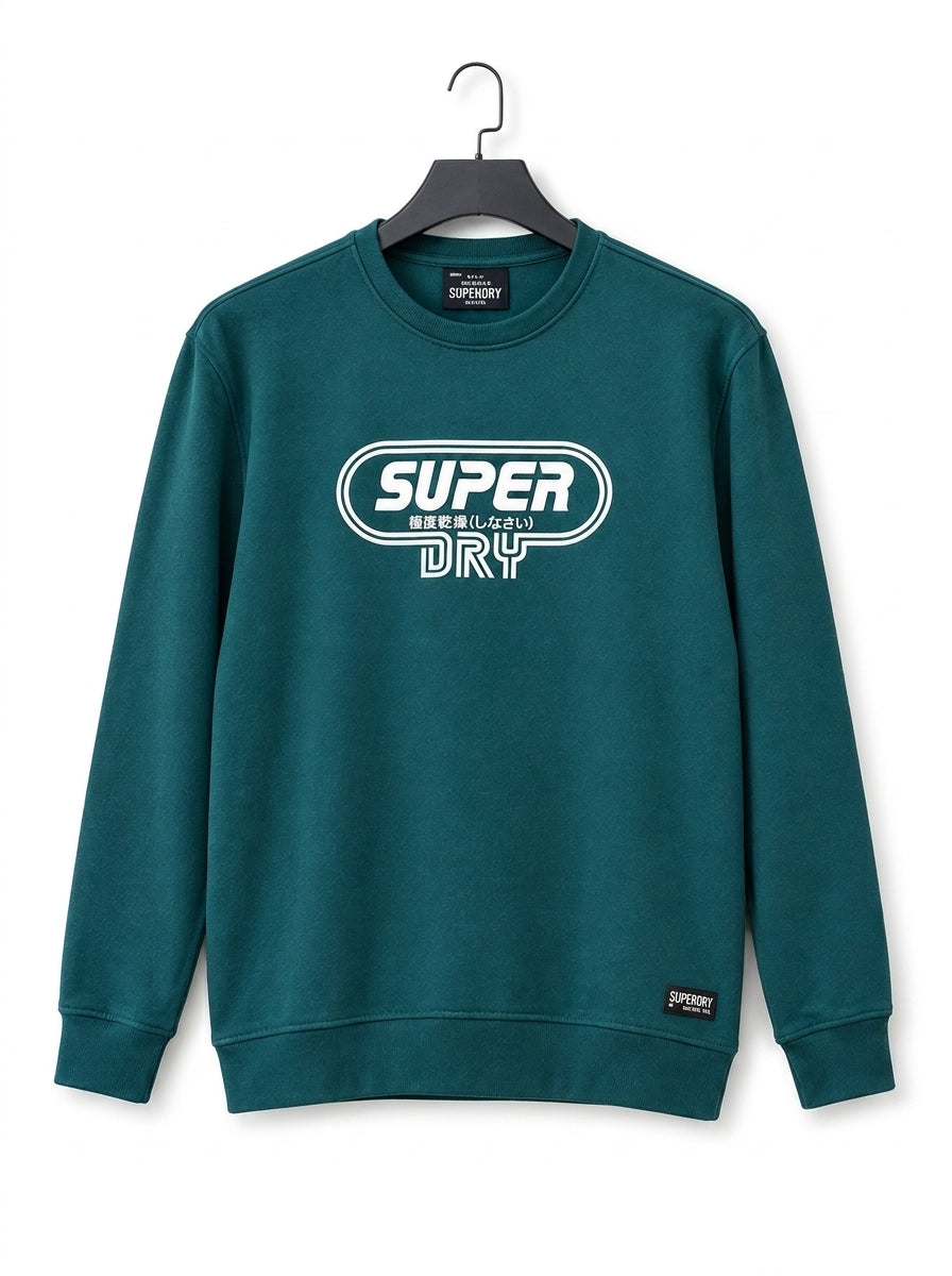 Teal Graphic Crewneck Sweatshirt