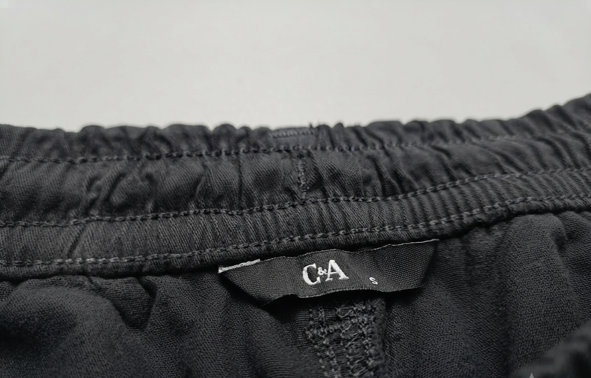 Men c&a cotton cargo trouser - black
